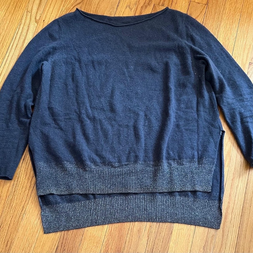 Women's Purple Sweater with gold accents